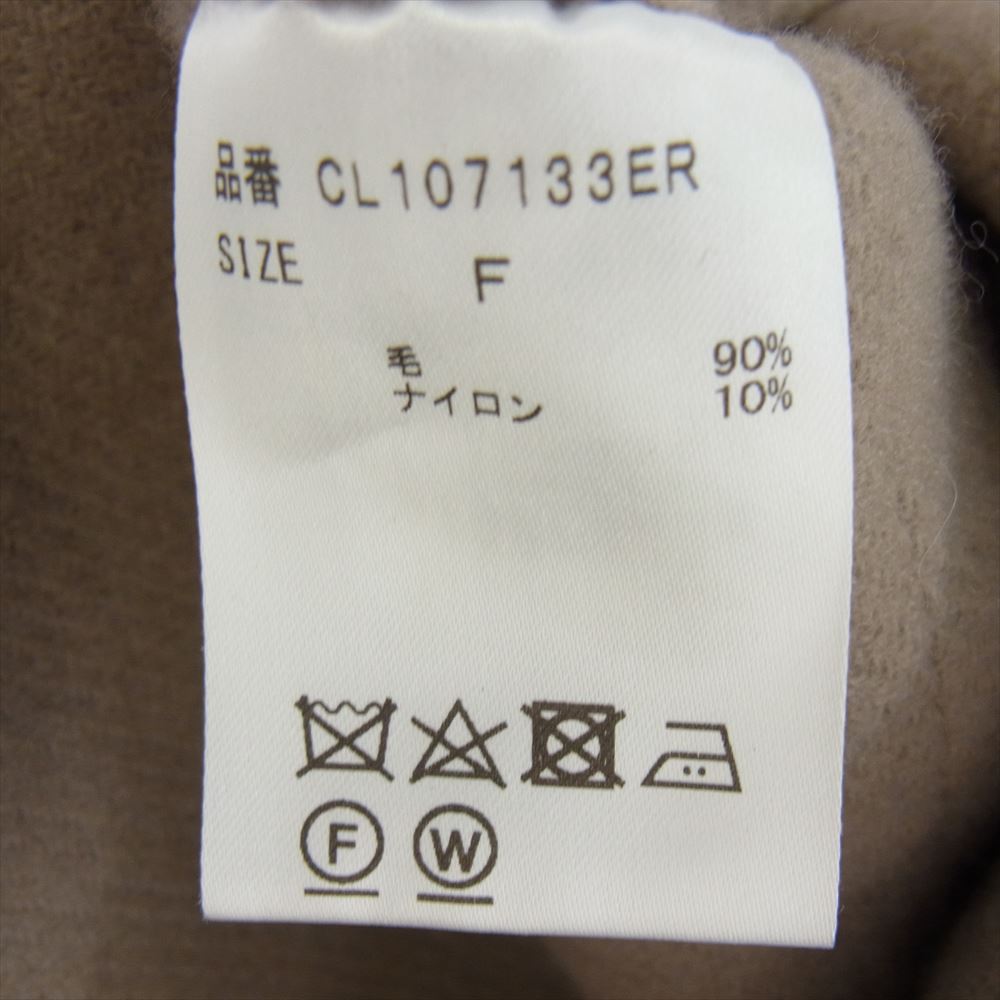 カレンソロジー CL107133ER ストラップ付 ボタンレス ウール コート ベージュ系 F【中古】