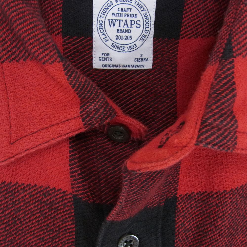 WTAPS ダブルタップス 14AW 142GWDT-SHM04 UNION L/S 02 ユニオン チェック柄 長袖 シャツ レッド系【中古】