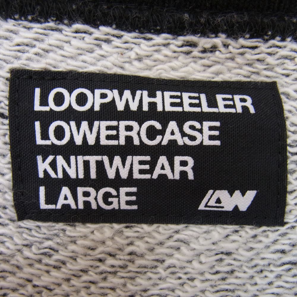 LOOPWHEELER ループウィラー × LOWERCASE クルーネック スウェット ゴマシオ ブラック系 L【中古】