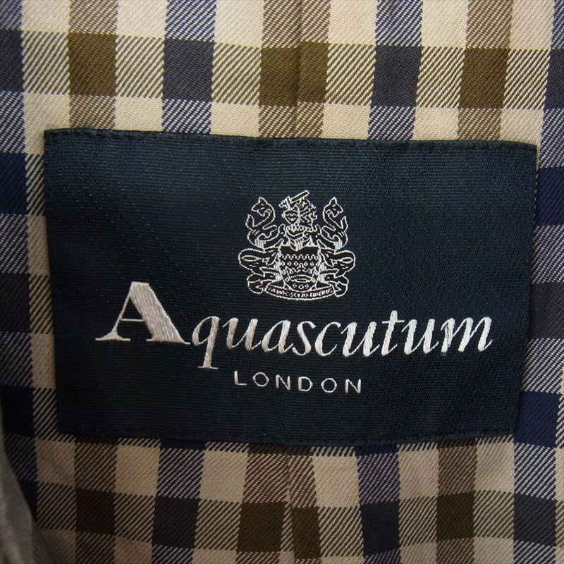 Aquascutum アクアスキュータム 裏地チェック トレンチ コート 34【中古】