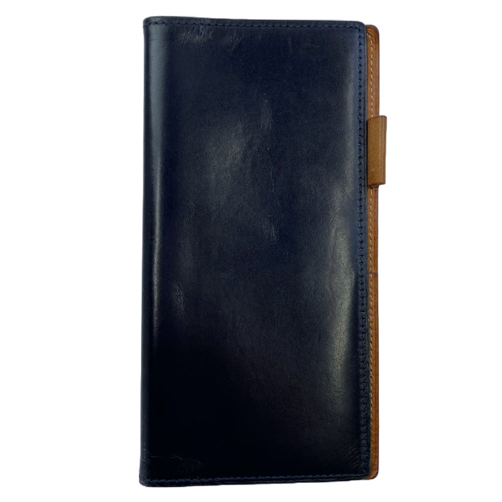 GANZO ガンゾ オールレザー ステーショナリー 手帳カバー ブラック系【中古】