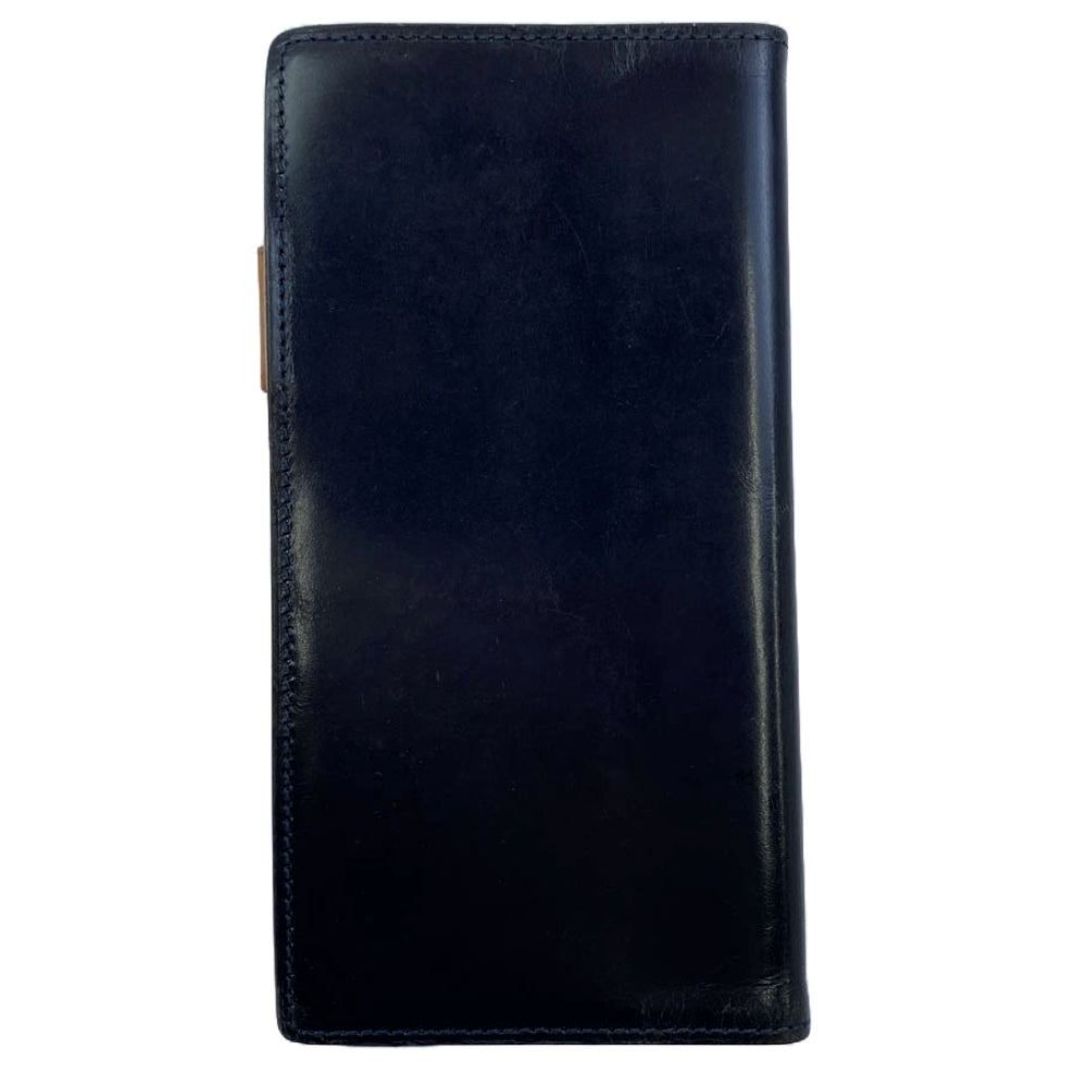 GANZO ガンゾ オールレザー ステーショナリー 手帳カバー ブラック系【中古】