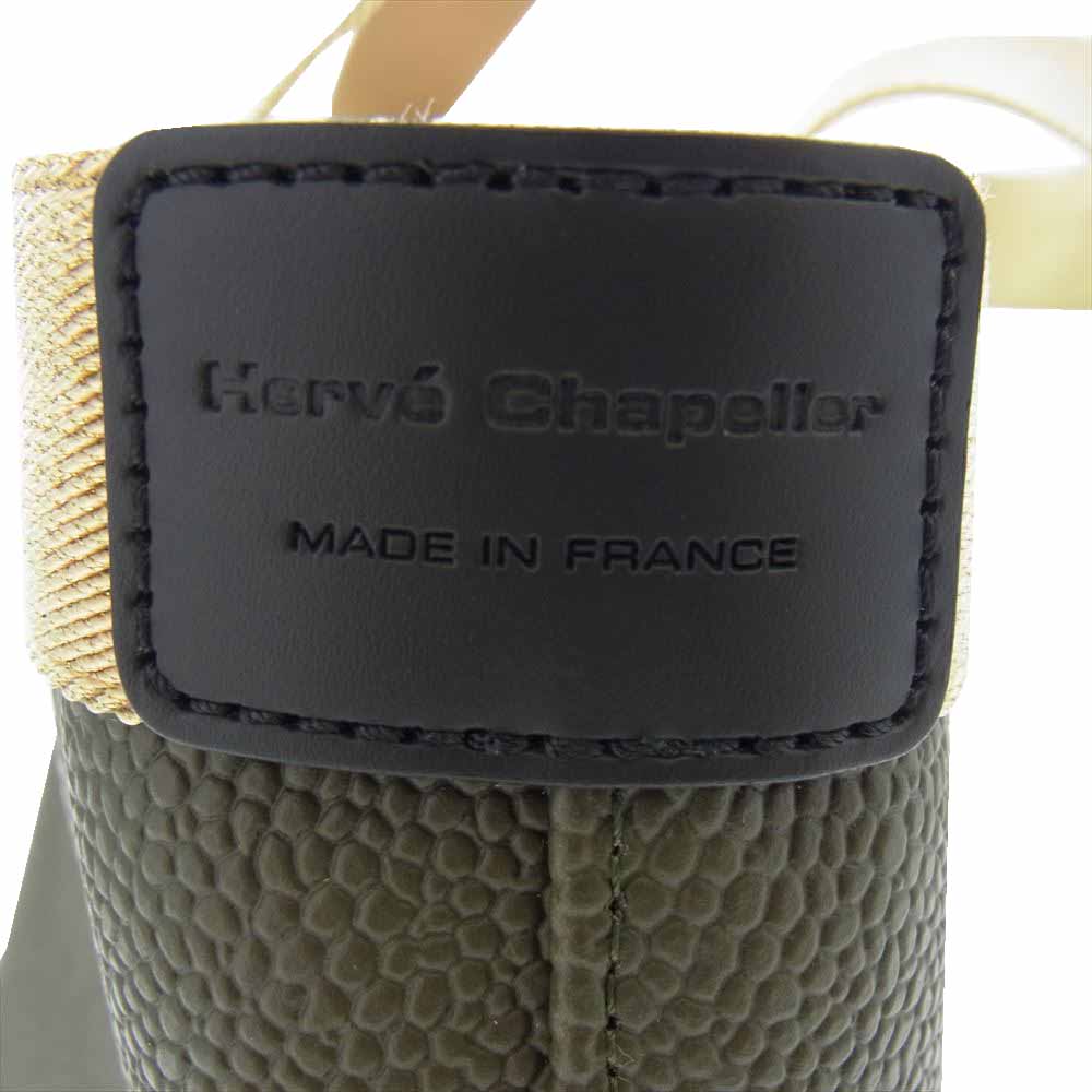 Herve Chapelier エルベ・シャプリエ 707GP リュクス 舟型 トート バッグ M ムース ゴールド モスグリーン系【中古】