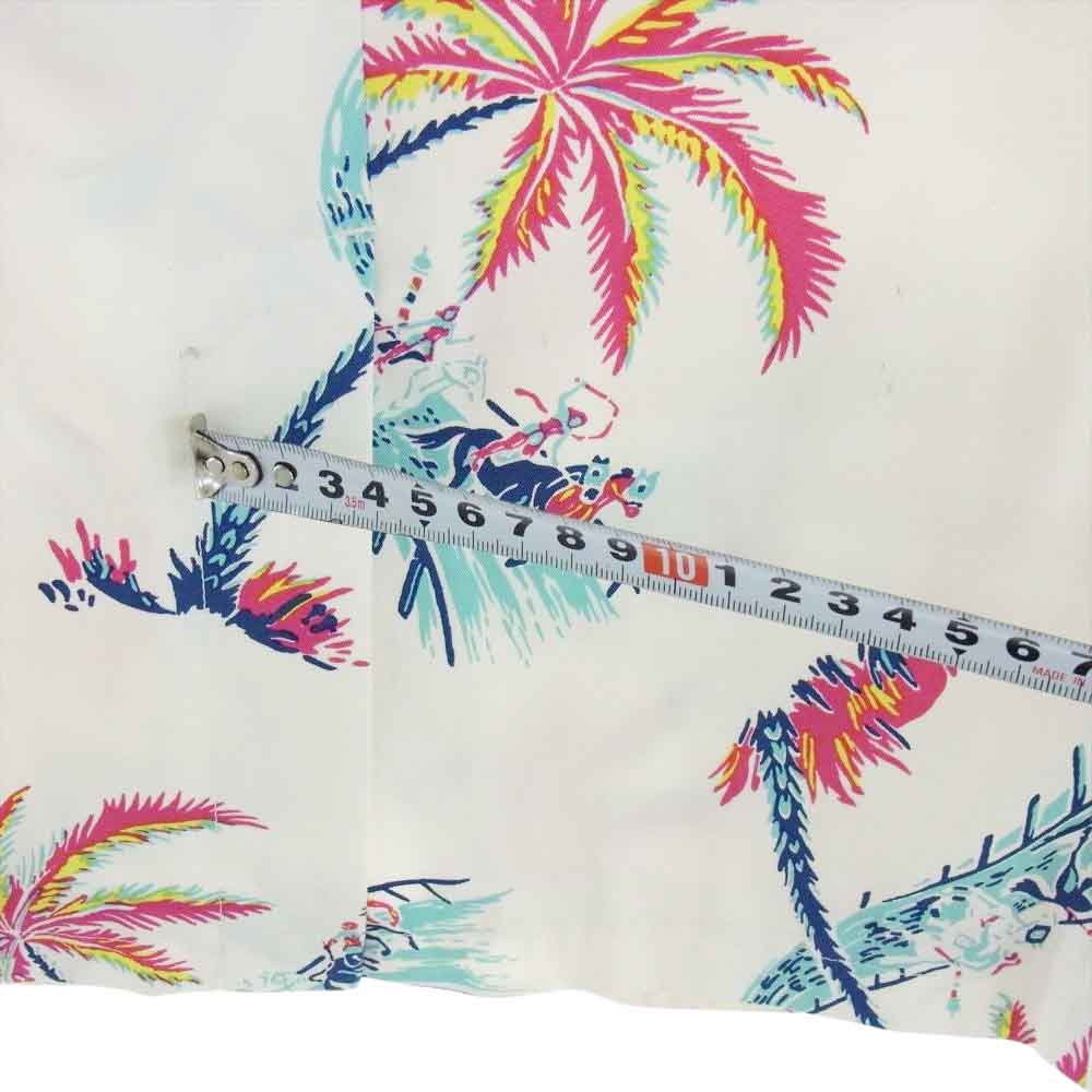 WACKO MARIA ワコマリア 13SS-CO-JK02 COTTON HORCE RACING JKT ホースレーシングプリント 総柄 2B テーラード ジャケット ホワイト系 S【中古】