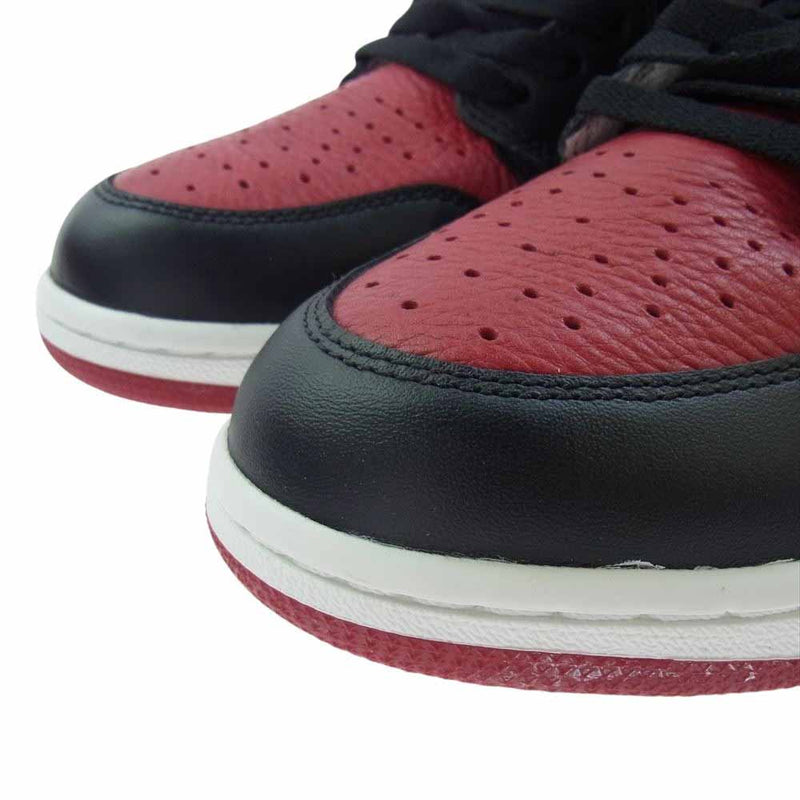 NIKE ナイキ 555088-001 フェイクバスターズ鑑定済 Air Jordan 1 Retro High OG Bred エアジョーダン 1 レトロ ハイ OG ブレッド スニーカー レッド系 ブラック系 30cm【新古品】【未使用】【中古】