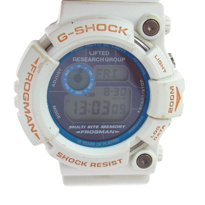 G-SHOCK ジーショック GW-206K-7LRG LRG Frogman 10th Anniversary Time is Money 10周年 フロッグマン デジタル タフソーラー 腕時計 ウォッチ ホワイト系【中古】