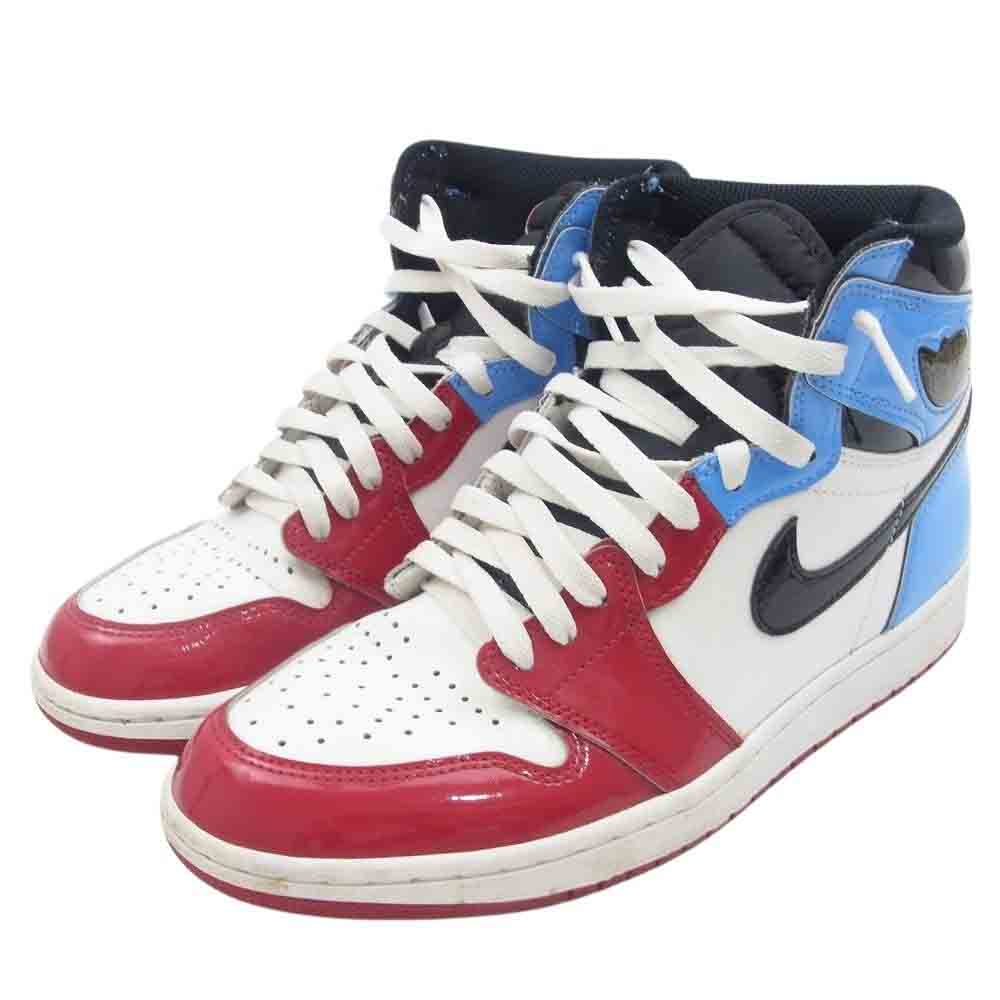 NIKE AIR JORDAN ナイキ ジョーダン CK5666-100 AIR JORDAN1 HIGH OG Fearless エアジョーダン ハイ オージー フィアレス ハイカット スニーカー ホワイト系 レッド系 ブルー系 27cm【中古】