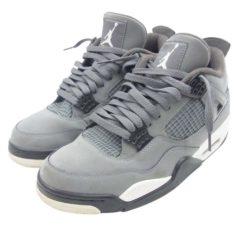 NIKE AIR JORDAN ナイキ ジョーダン 308497-007 AIR JORDAN 4 RETRO COOL GREY エアジョーダン レトロ クール グレー ハイカット スニーカー グレー系 27cm【中古】