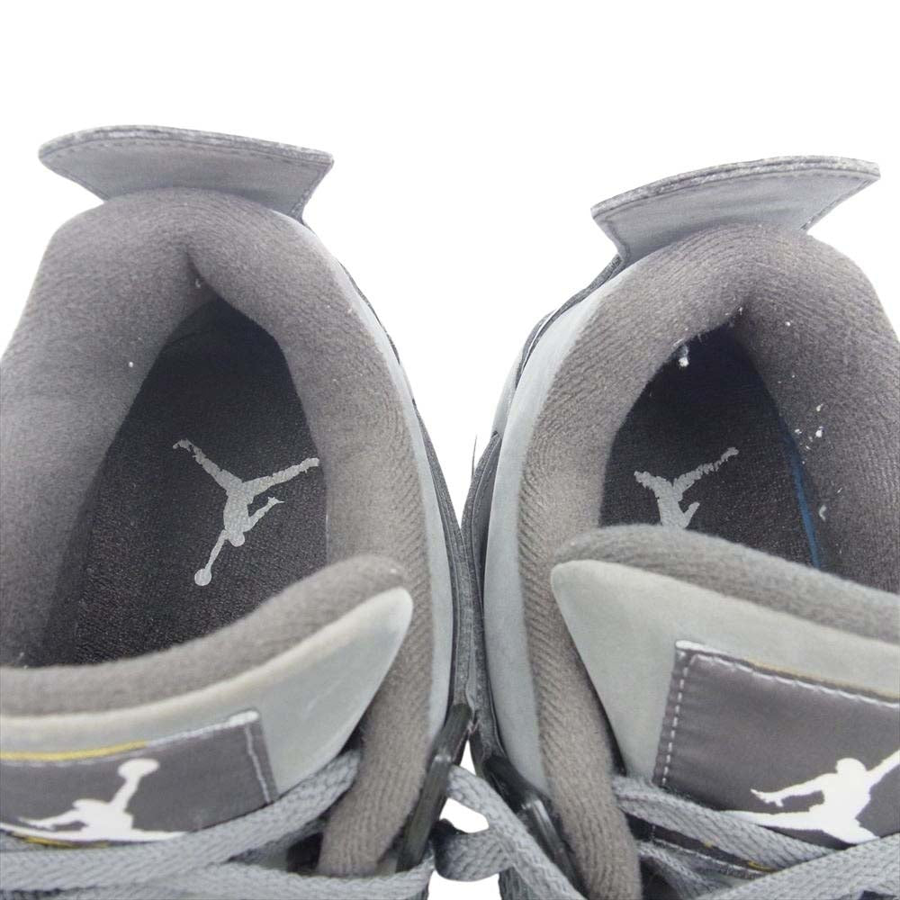 NIKE AIR JORDAN ナイキ ジョーダン 308497-007 AIR JORDAN 4 RETRO COOL GREY エアジョーダン レトロ クール グレー ハイカット スニーカー グレー系 27cm【中古】