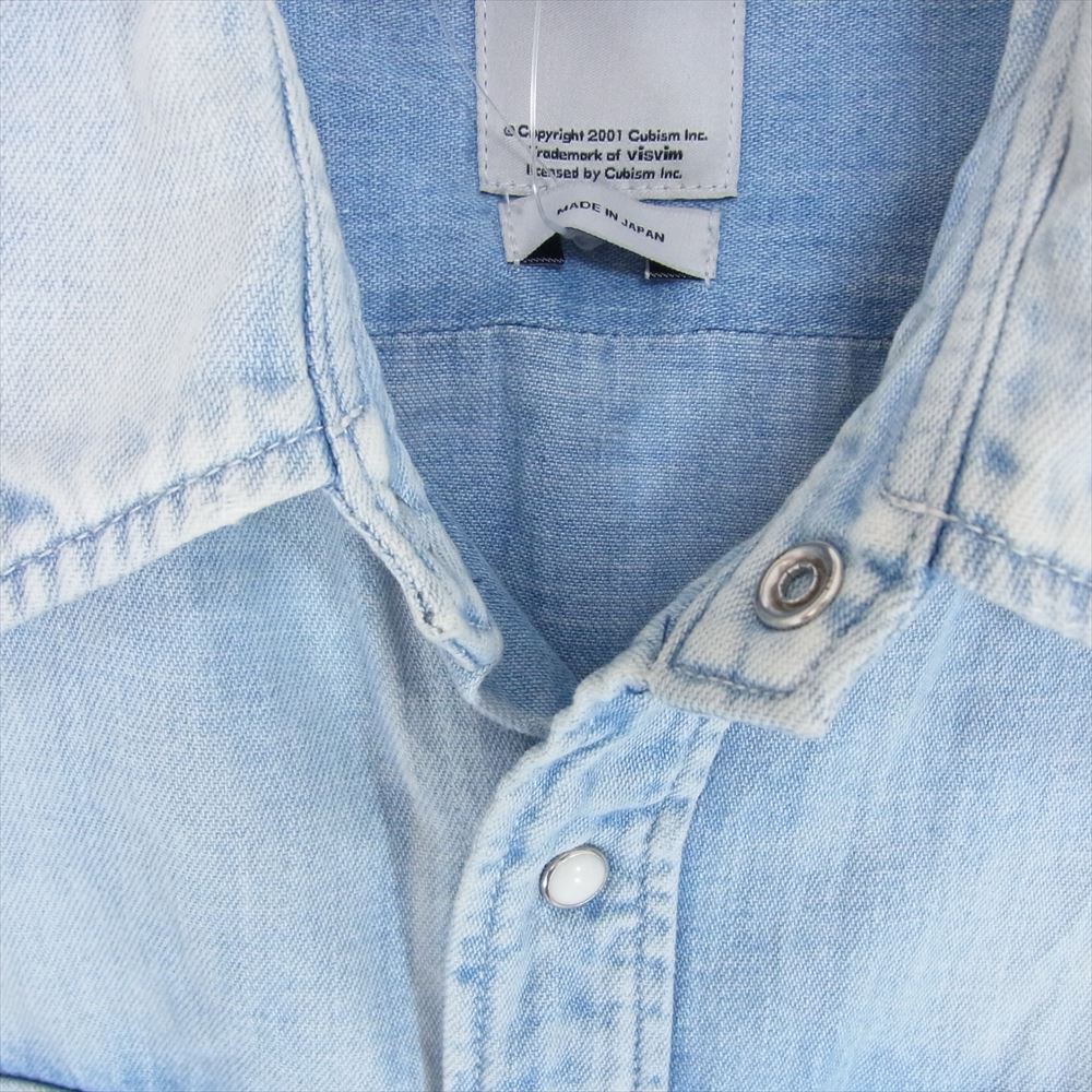 VISVIM ビズビム 15SS 0115105007003 ALBACORE SHIRT DAMAGED アルパコア デニム ダメージ シャツ 1【中古】