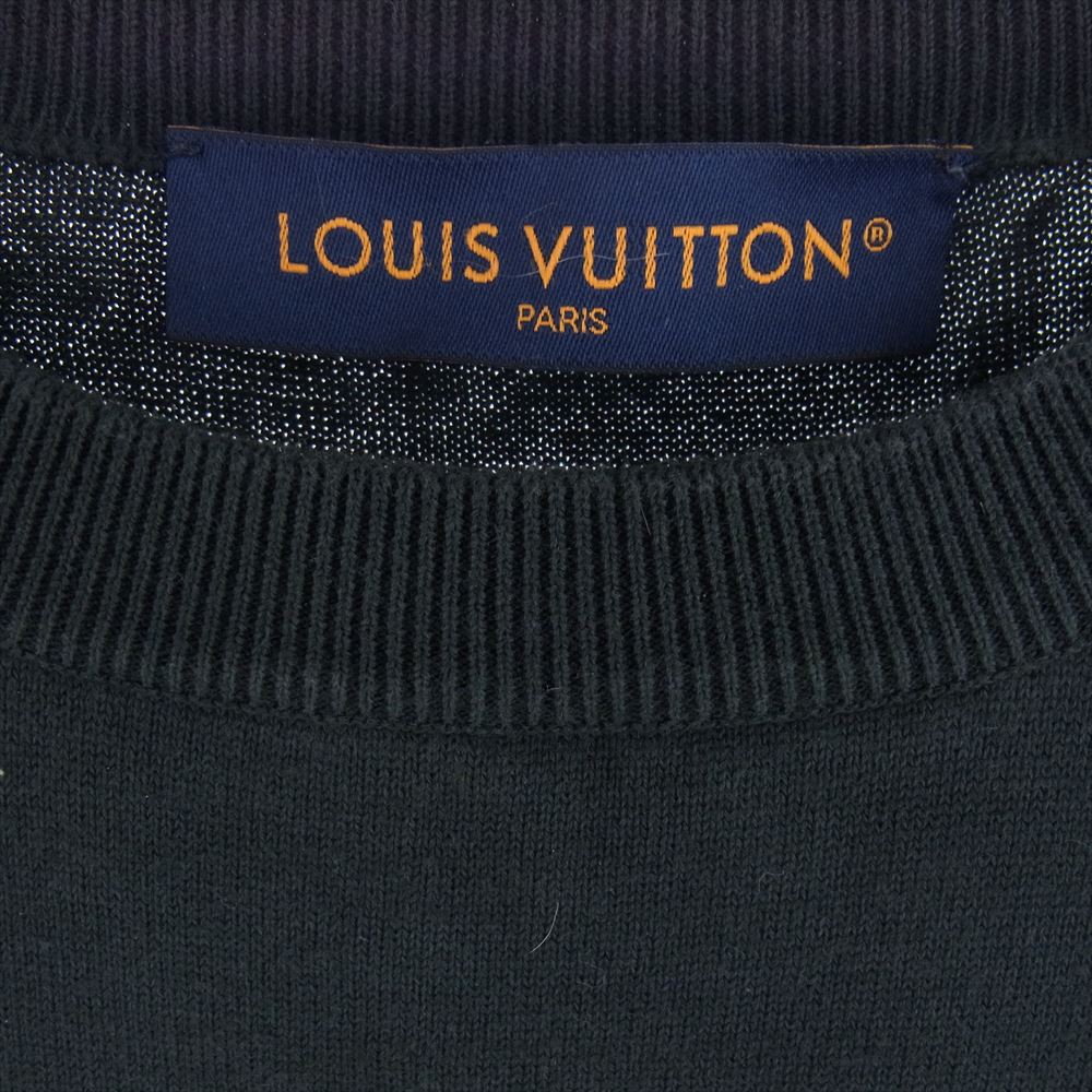 LOUIS VUITTON ルイ・ヴィトン RM232 AUR HPN83W ショートスリーブ コットン インタルシア クルーネック Ｔシャツ 半袖  グレー系 S【中古】