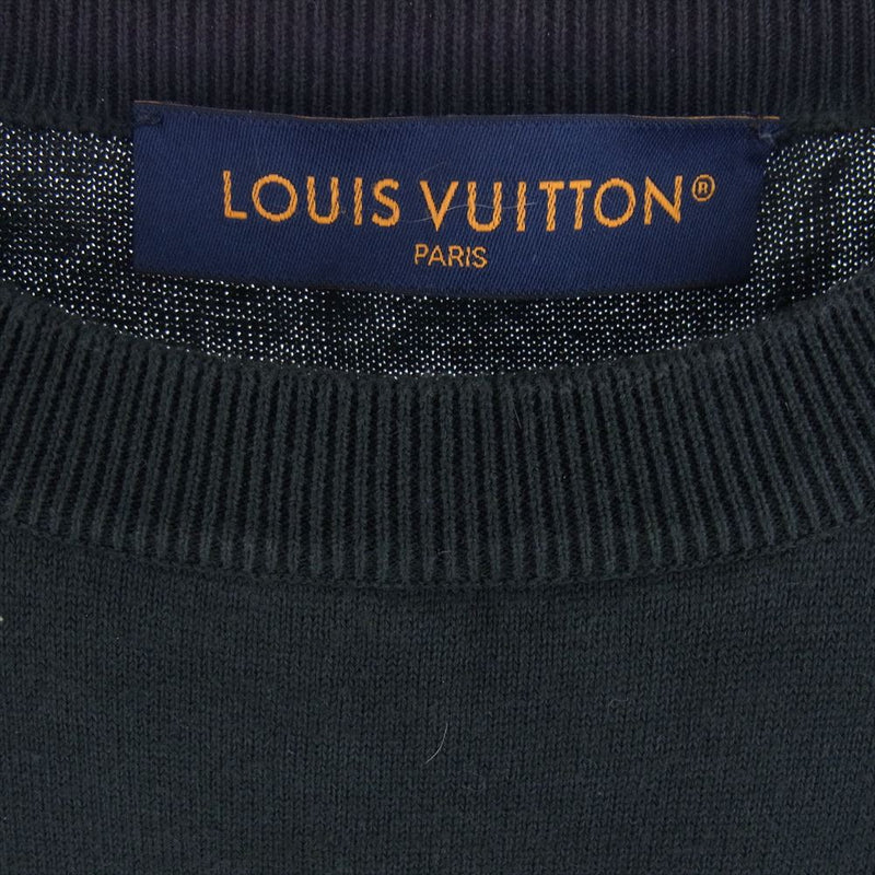 LOUIS VUITTON ルイ・ヴィトン RM232 AUR HPN83W ショートスリーブ コットン インタルシア クルーネック Ｔシャツ 半袖  グレー系 S【中古】