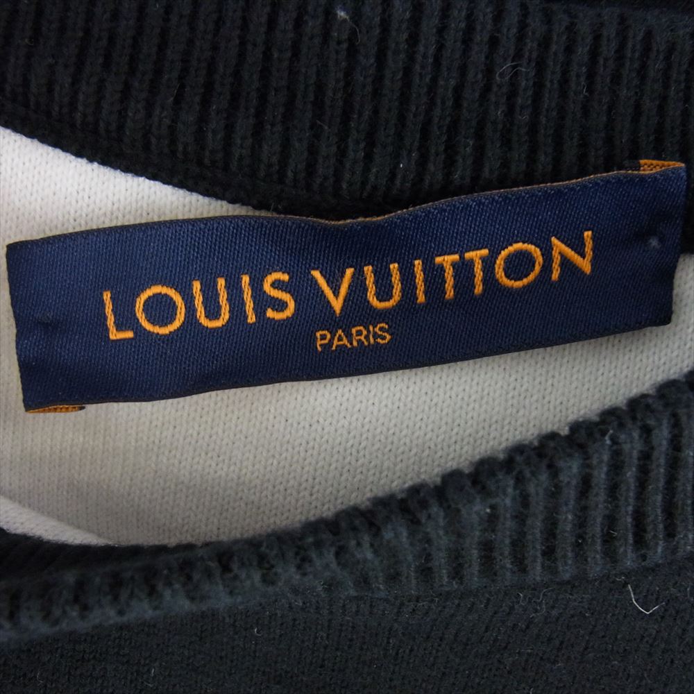 LOUIS VUITTON ルイ・ヴィトン RM211Q USO HKN44W グラディエント モノグラム クルーネック 長袖 ニット セーター ブラック系 S【中古】