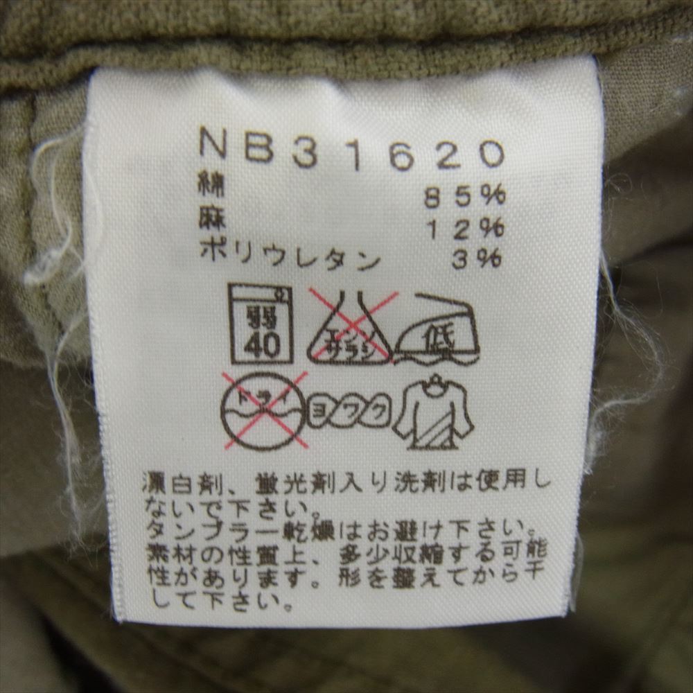 THE NORTH FACE ノースフェイス NB31620 Cotton OX Light Climbing Pant コットン オックス クライミング パンツ カーキ系 S【中古】