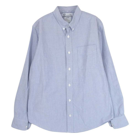 VISVIM ビズビム 12AW 0112105011005 ALBACORE KOFU SHIRT B.D L/S GIZA コットン オックスフォード 切替 チェック 長袖 ボタンダウン シャツ 1【中古】