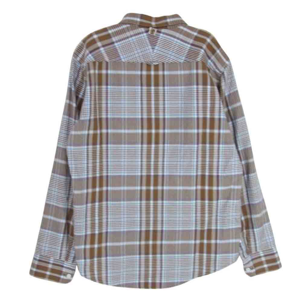 VISVIM ビズビム 0113205011016 JUNEAU WELD CHECK L/S サークル ジップポケット コットン チェック 長袖 ボタンダウン シャツ ブラウン系 1【中古】