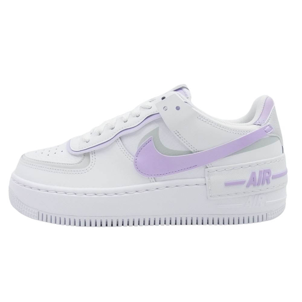 NIKE ナイキ FN6335-102 Womens Air Force 1 Shadow White Lilac Bloom Photon Dust ウィメンズ エアフォース1 シャドウ スニーカー ホワイト系 パープル系 24.5cm【新古品】【未使用】【中古】