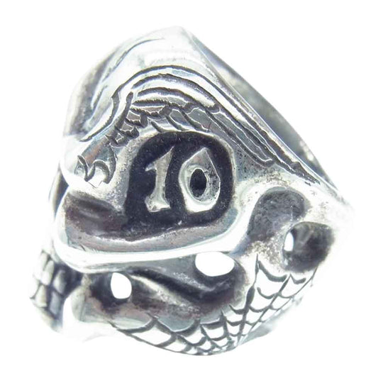 TRAVIS WALKER トラヴィスワーカー 10 Year Aniv LTD Edition 10周年 オリジナル スカル リング シルバー系 12.5号【中古】