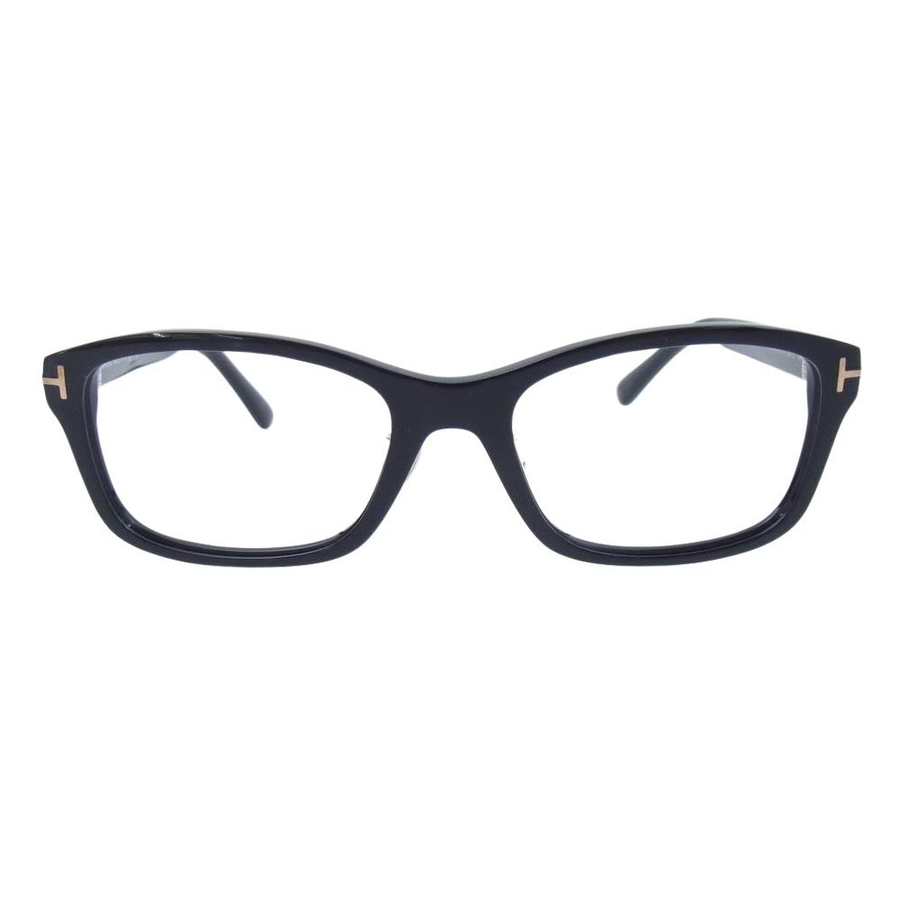 TOM FORD トムフォード TF5724-D-B セルフレーム プラスチック スクエア 伊達眼鏡 メガネ アイウェア ブラック系 56□19　145【中古】