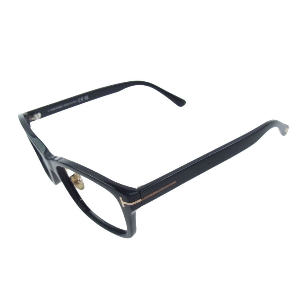 TOM FORD トムフォード TF5724-D-B セルフレーム プラスチック スクエア 伊達眼鏡 メガネ アイウェア ブラック系 56□19　145【中古】