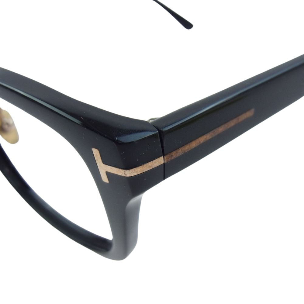 TOM FORD トムフォード TF5724-D-B セルフレーム プラスチック スクエア 伊達眼鏡 メガネ アイウェア ブラック系 56□19　145【中古】