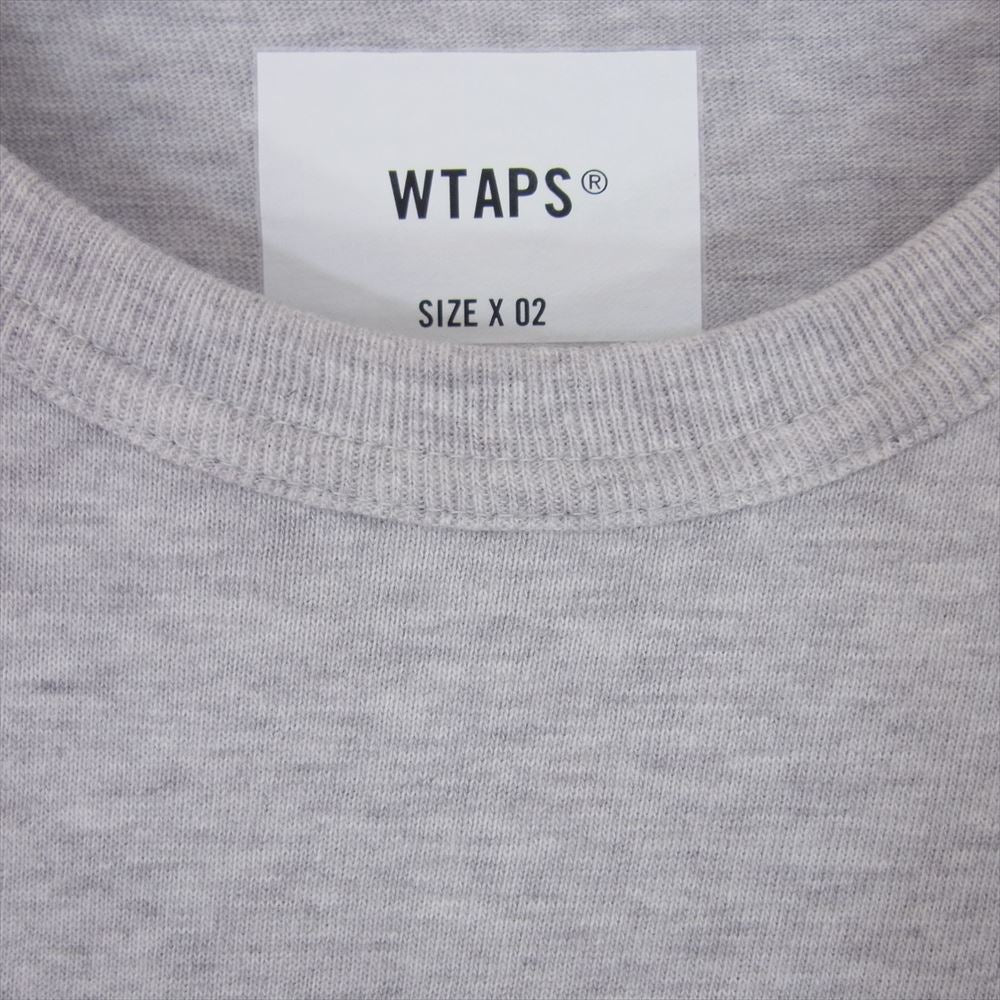 WTAPS ダブルタップス 24SS 241ATDT-CSM13 AII 02  LS  COTTON. IDENTITY コットンジャージー ロングスリーブ 長袖 Tシャツ グレー系 X02【中古】