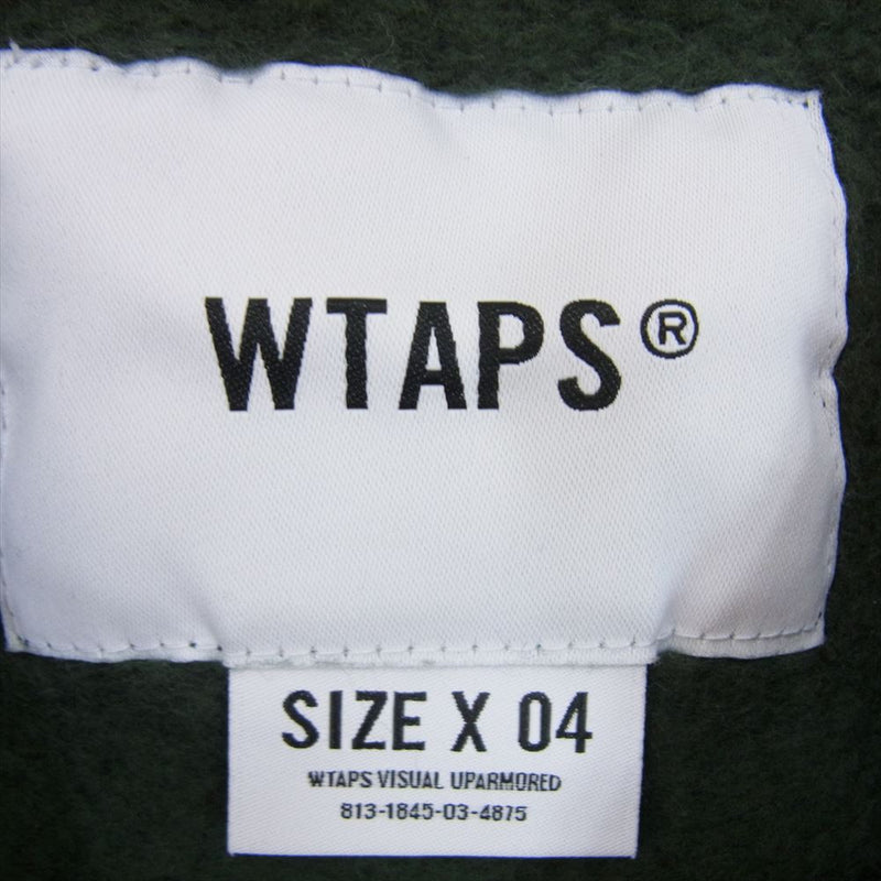 WTAPS ダブルタップス 23AW 232ATDT-CSM18 All01 SWEATER 04 アーム 刺繍 ロゴ コットン クルーネック スウェット モスグリーン系 X04【中古】