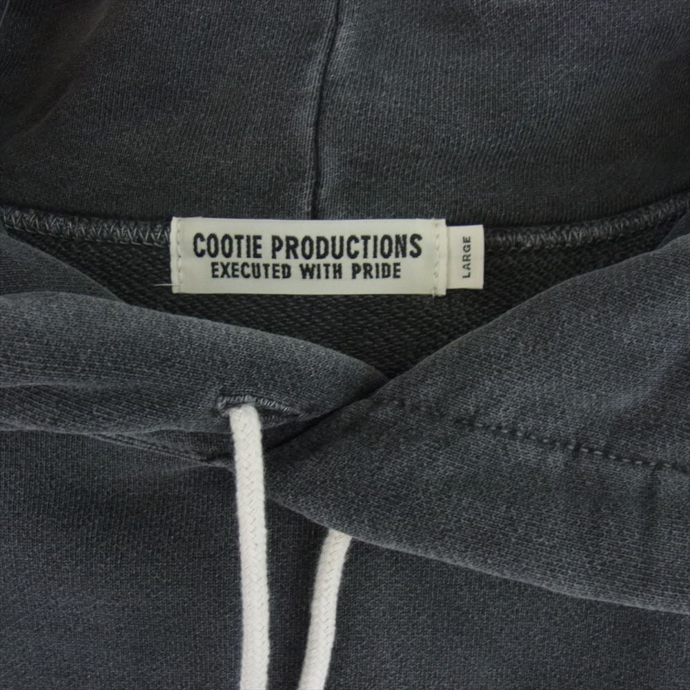 COOTIE クーティー 22AW CTE-22A307 Pigment Dyed Sweat Hoodie ピグメントダイスウェットフーディー スウェット パーカー グレー系 L【中古】