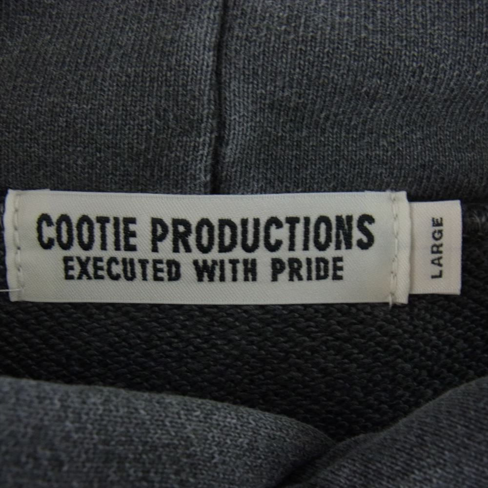 COOTIE クーティー 22AW CTE-22A307 Pigment Dyed Sweat Hoodie ピグメントダイスウェットフーディー スウェット パーカー グレー系 L【中古】