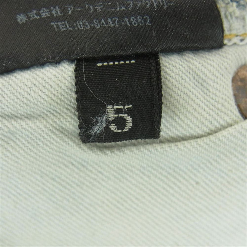 MINEDENIM マインデニム 24SS WIND AND SEA ウィンダンシー L.STRAIGHT 5POCKET 5ポケット ダメージ加工 デニム パンツ インディゴブルー系 5【中古】