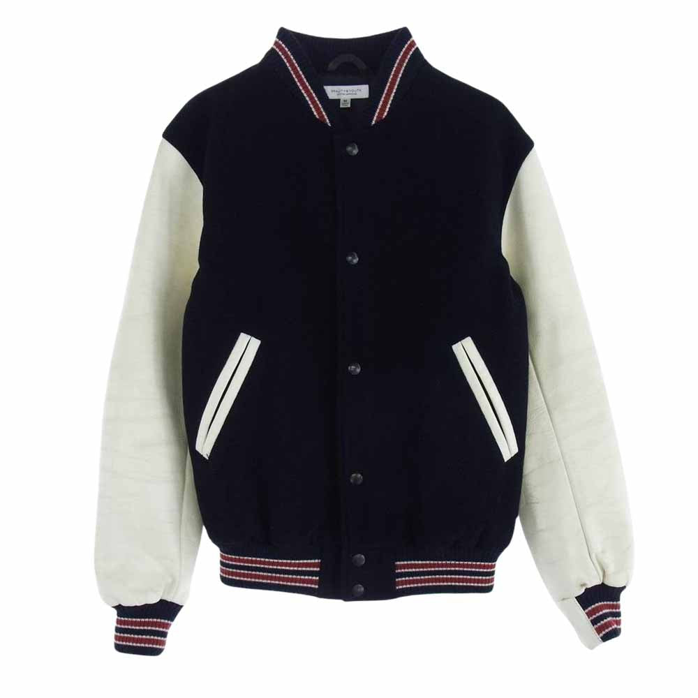 ビューティーアンドユース UNITED ARROWS ユナイテッドアローズ 袖レザー スタジャン ネイビー系 M【中古】