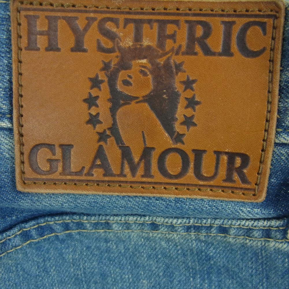 HYSTERIC GLAMOUR ヒステリックグラマー 0253AP02 SP 加工 WR ストレート デニム パンツ インディゴブルー系 30【中古】