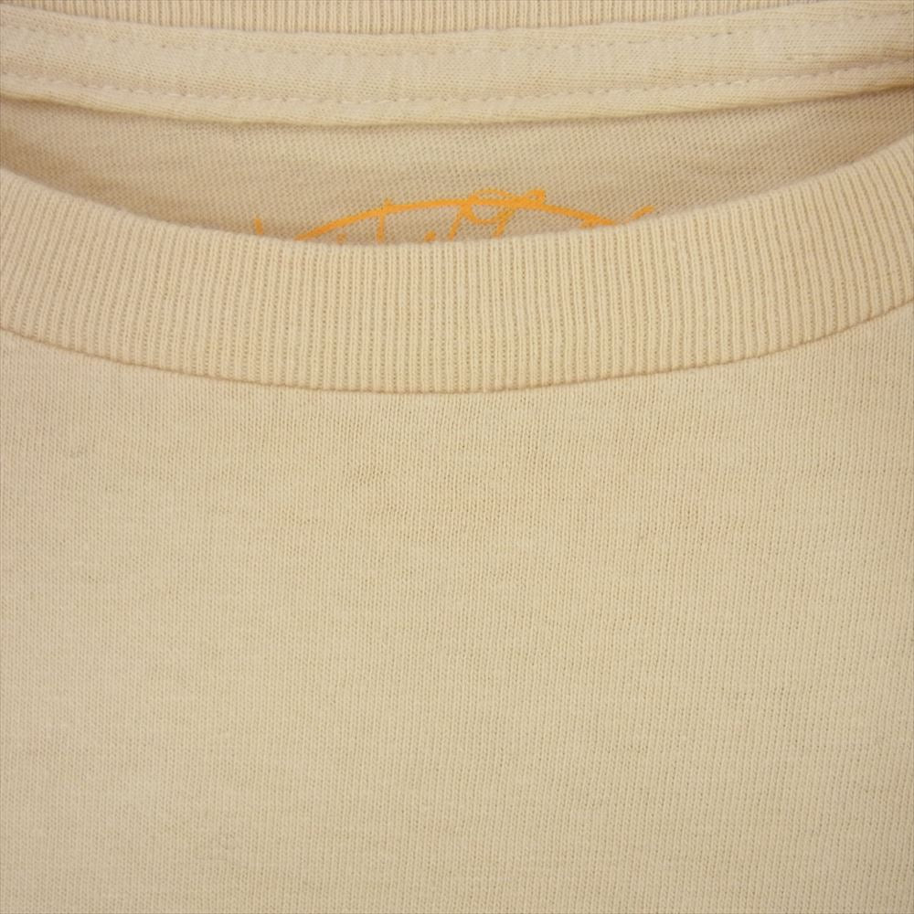 STANDARD CALIFORNIA スタンダードカリフォルニア 花柄 ロゴ 半袖 Tシャツ ベージュ系 M【中古】