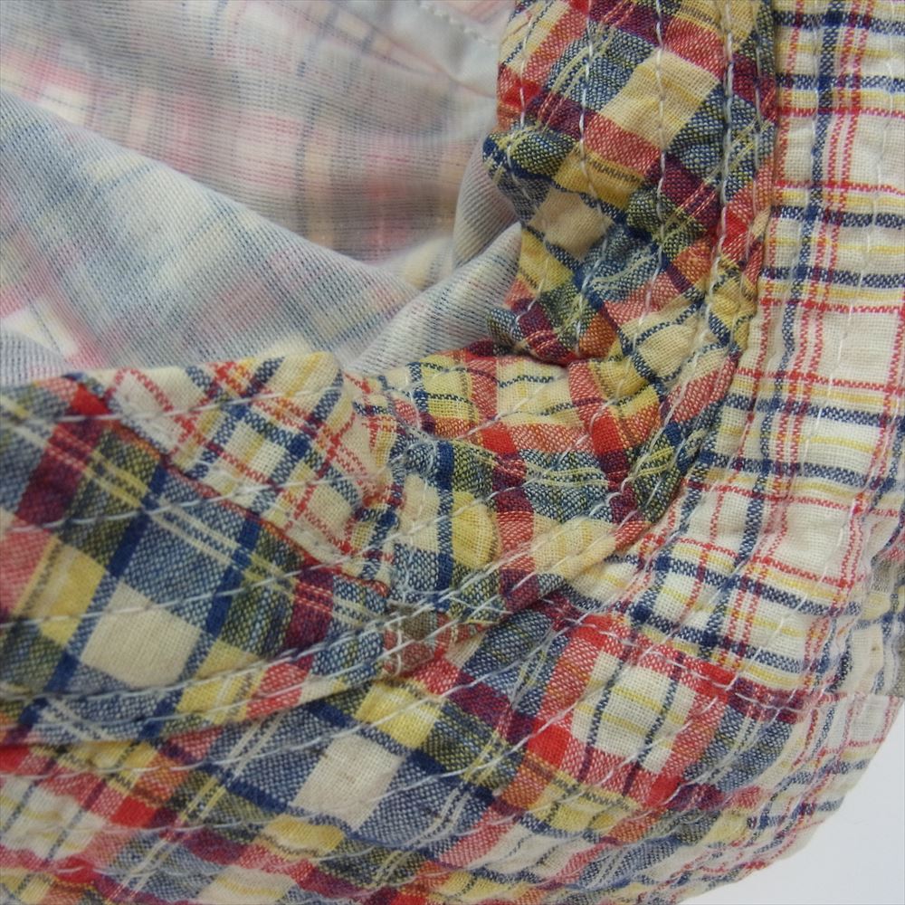 STUSSY ステューシー チェック バケット ハット レッド系 LARGE/X-LARGE【中古】