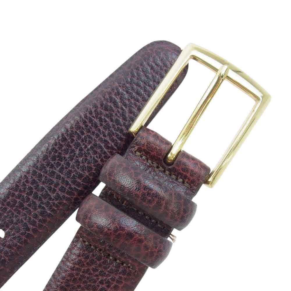 マーティンディングマン USA製 レザー ベルト ダークブラウン系【中古】