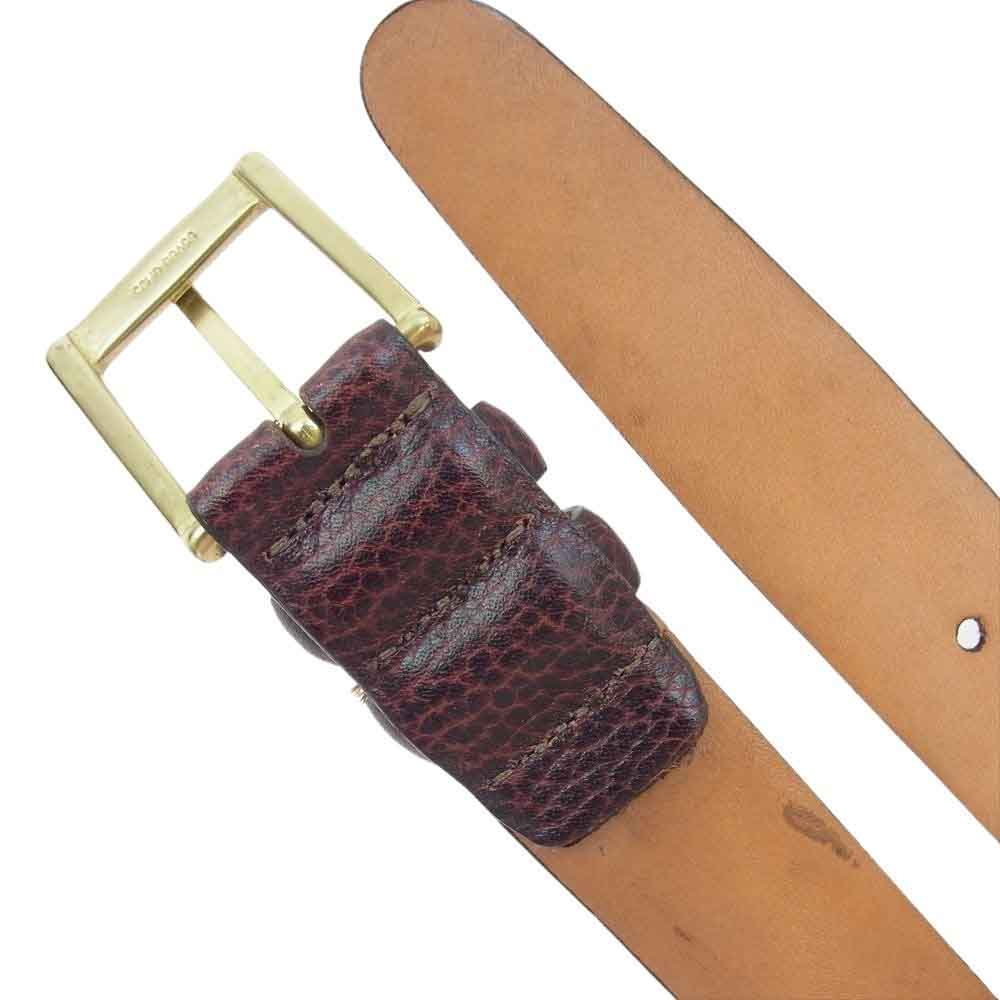 マーティンディングマン USA製 レザー ベルト ダークブラウン系【中古】