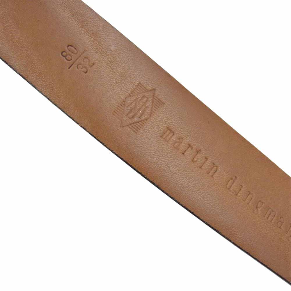 マーティンディングマン USA製 レザー ベルト ダークブラウン系【中古】