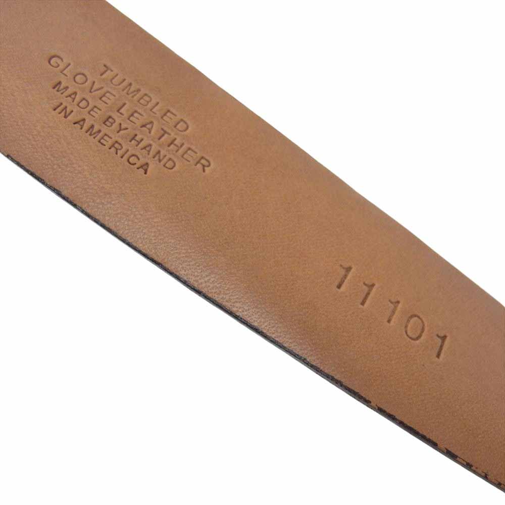 マーティンディングマン USA製 レザー ベルト ダークブラウン系【中古】