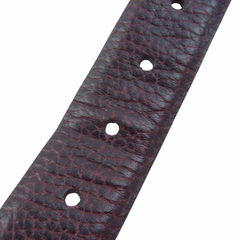 マーティンディングマン USA製 レザー ベルト ダークブラウン系【中古】