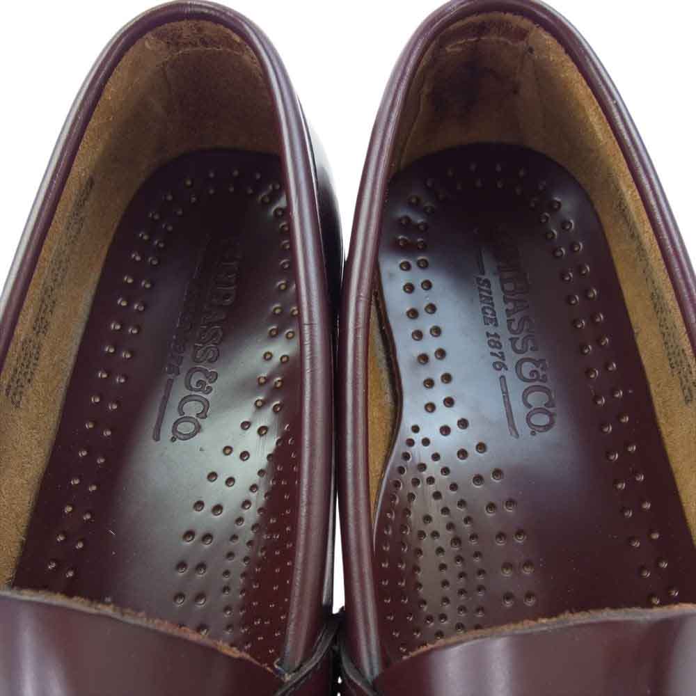 ジーエイチバス 2005 647 ブルゴーニュ コイン ローファー ワインレッド系 8.5【中古】