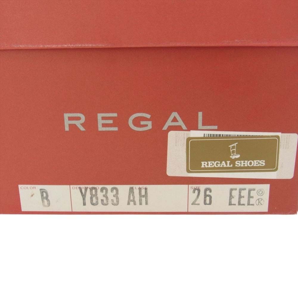 REGAL リーガル Y833 ステッチダウン ビジネス レザー シューズ  ブラック系 26cm【中古】