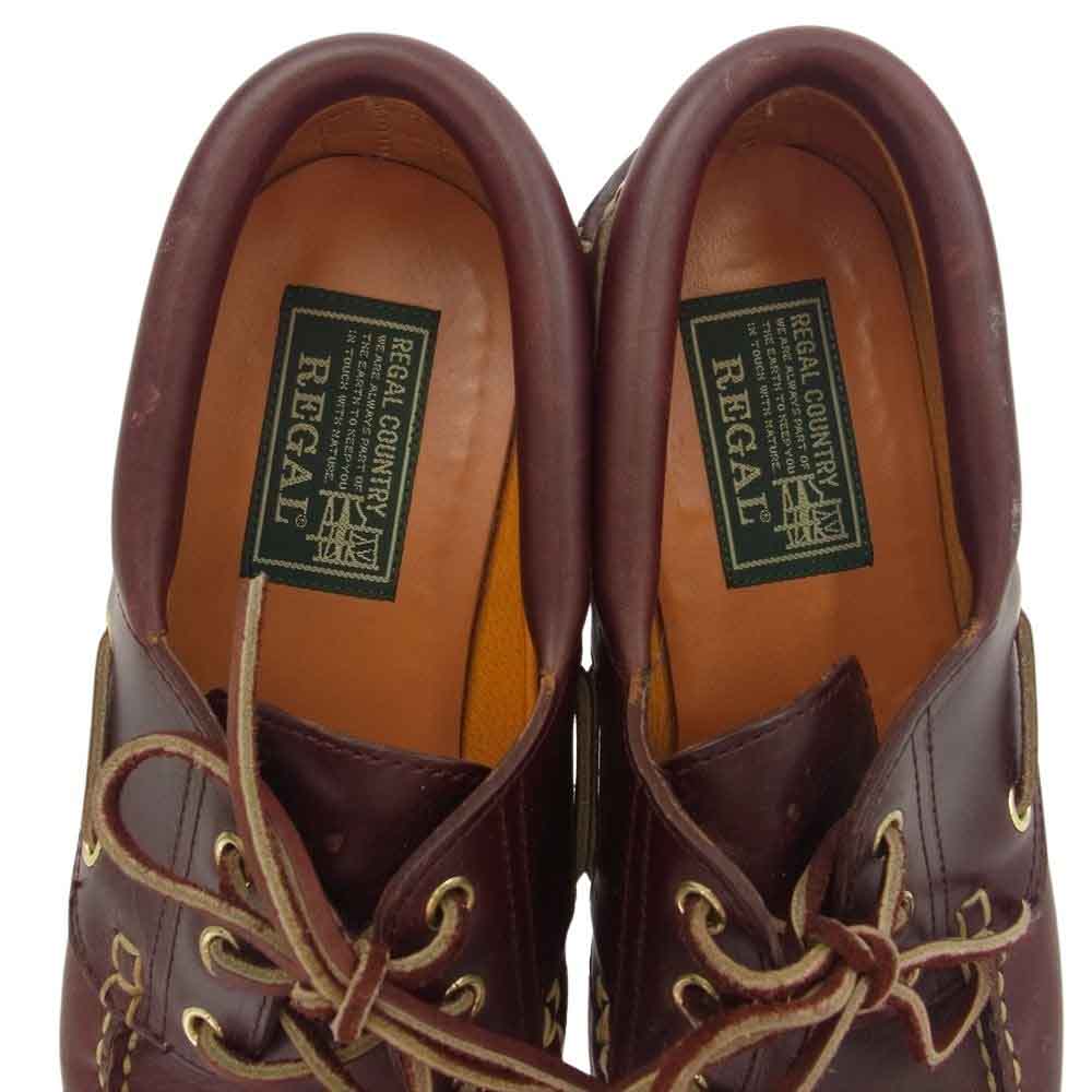 【新品】REGAL COUNTRY デッキシューズ（27）3eye〈JE38〉茶 未使用】REGAL リーガル JE38 デッキシューズ 27cm ワイン - メルカリ