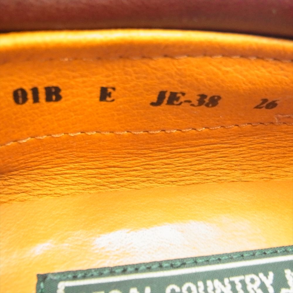 REGAL リーガル JE-38 レザー デッキ シューズ バーガンディ系 26cm