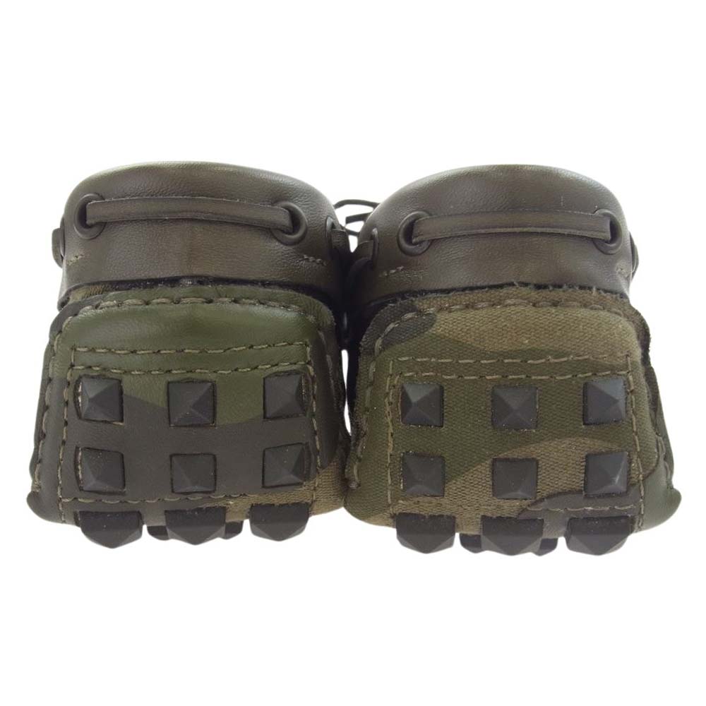 VALENTINO ヴァレンティノ GARAVANI カモフラ柄 ロックスタッズソール ドライビングシューズ 43【中古】