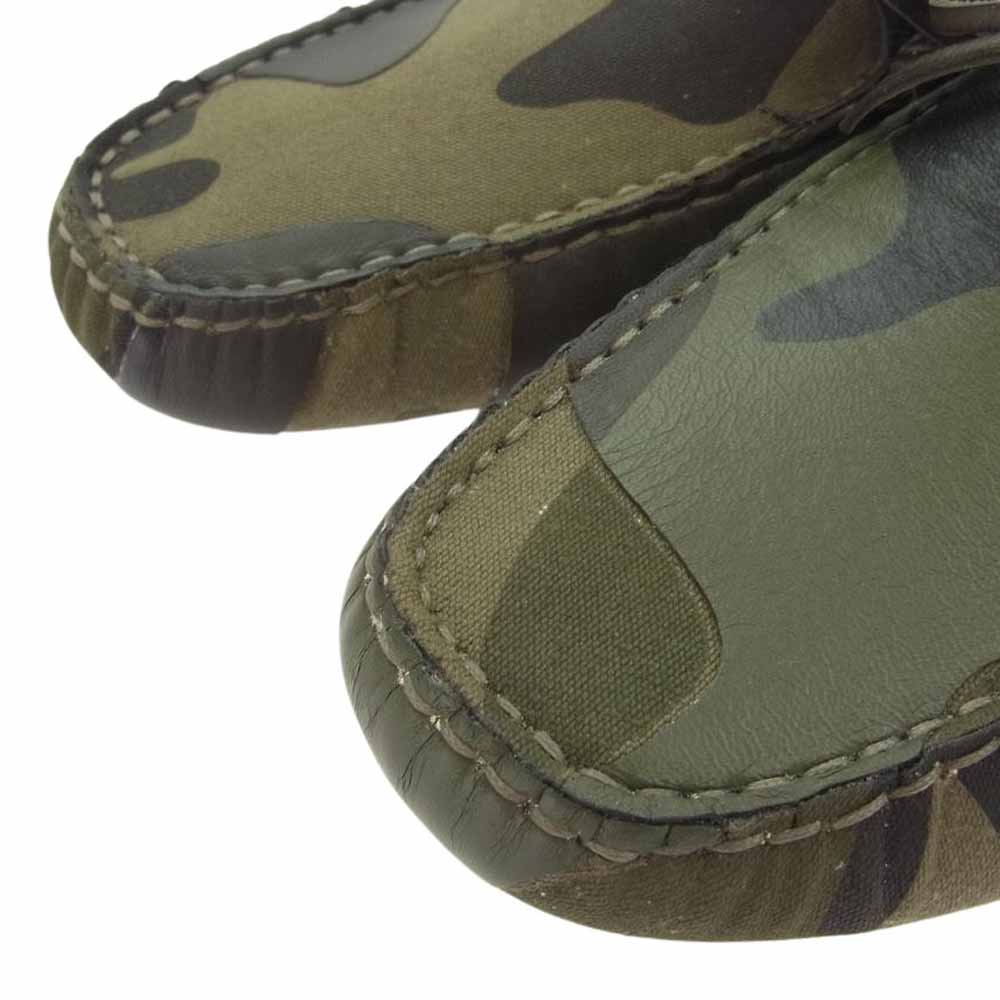 VALENTINO ヴァレンティノ GARAVANI カモフラ柄 ロックスタッズソール ドライビングシューズ 43【中古】