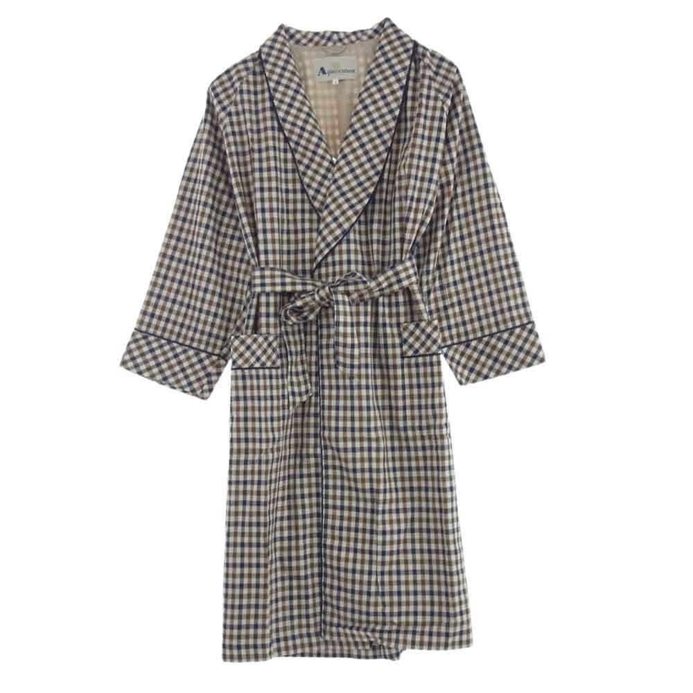 Aquascutum アクアスキュータム 6815215 チェック ロング ガウン コート マルチカラー系 M【中古】