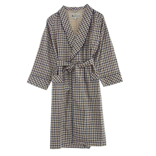 Aquascutum アクアスキュータム 6815215 チェック ロング ガウン コート マルチカラー系 M【中古】