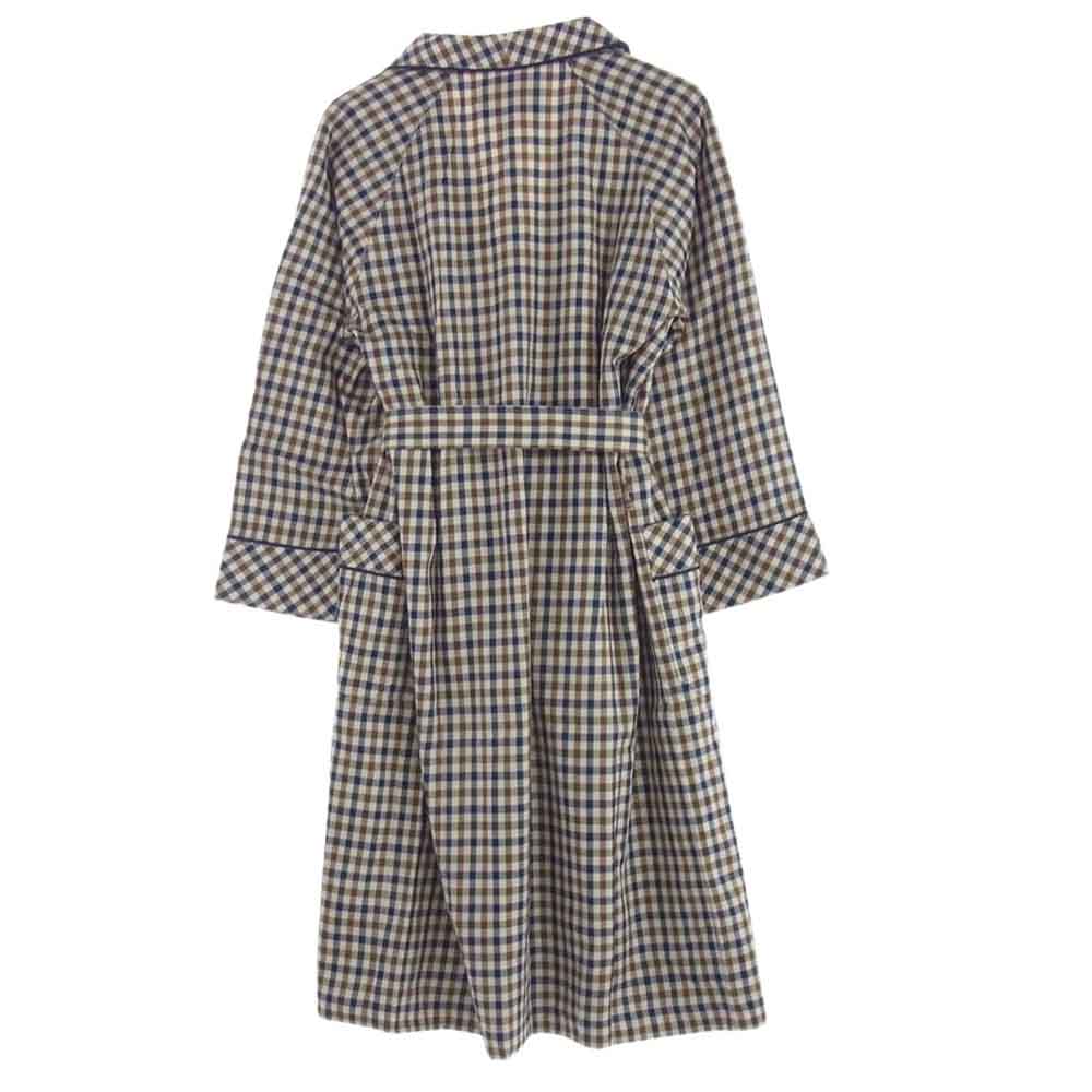 Aquascutum アクアスキュータム 6815215 チェック ロング ガウン コート マルチカラー系 M【中古】