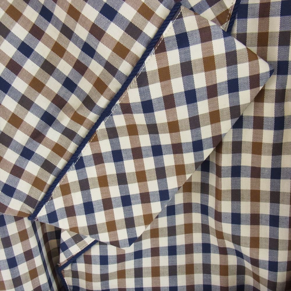 Aquascutum アクアスキュータム 6815215 チェック ロング ガウン コート マルチカラー系 M【中古】