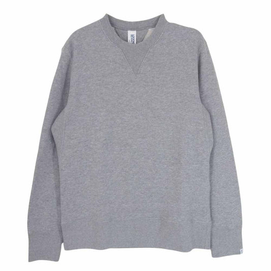 LOOPWHEELER ループウィラー x BEAMS PLUS ビームスプラス 別注 日本製 両V クルーネック スウェット グレー系 M【中古】